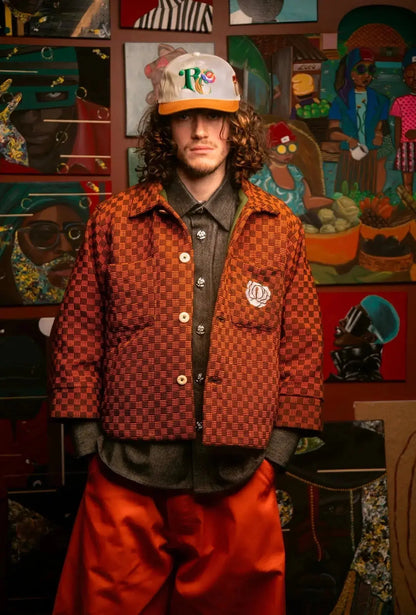Jacket Asian Kanvô Damier Orange rosyneclub