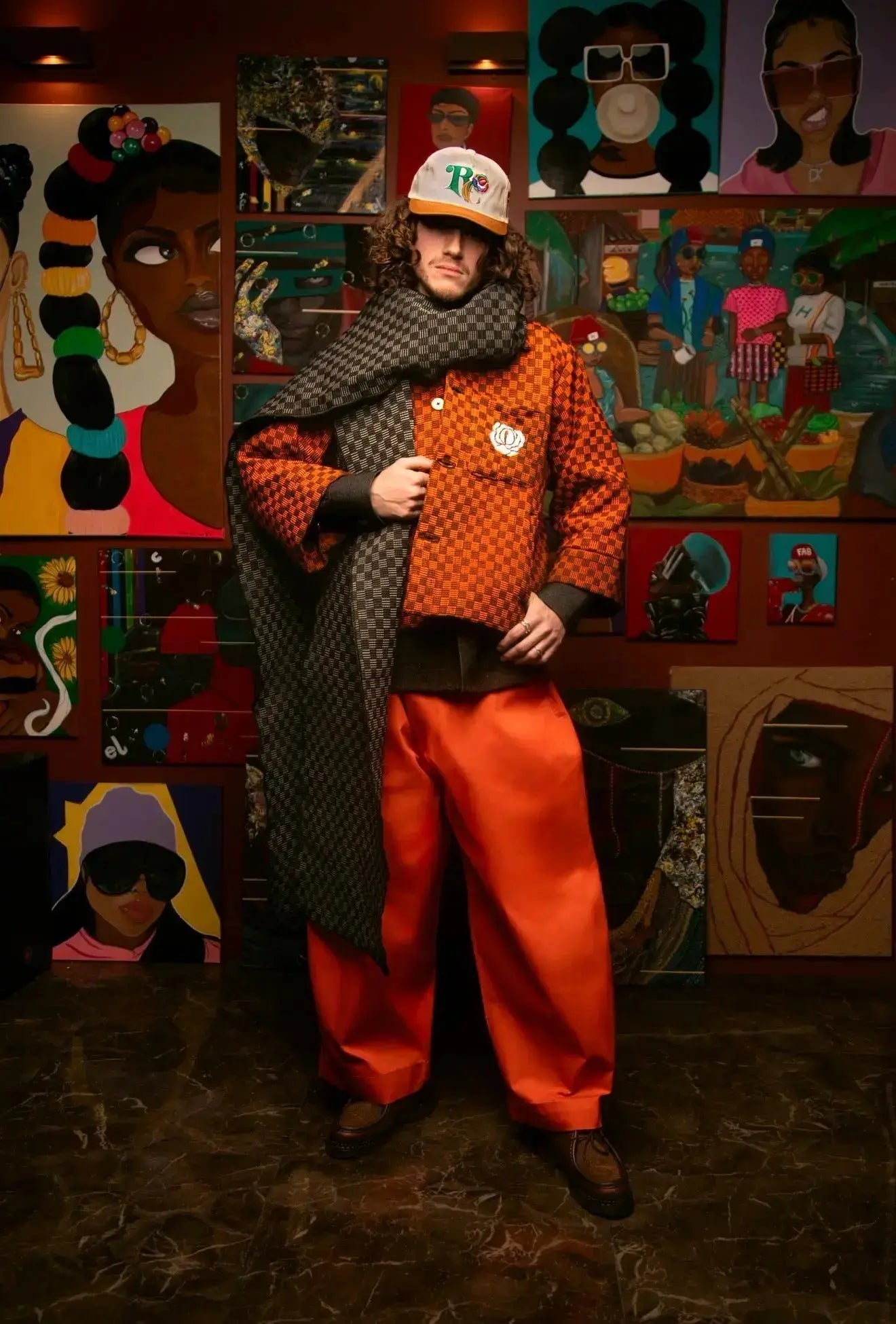 Jacket Asian Kanvô Damier Orange rosyneclub