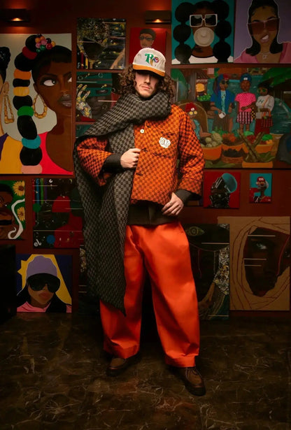 Jacket Asian Kanvô Damier Orange rosyneclub