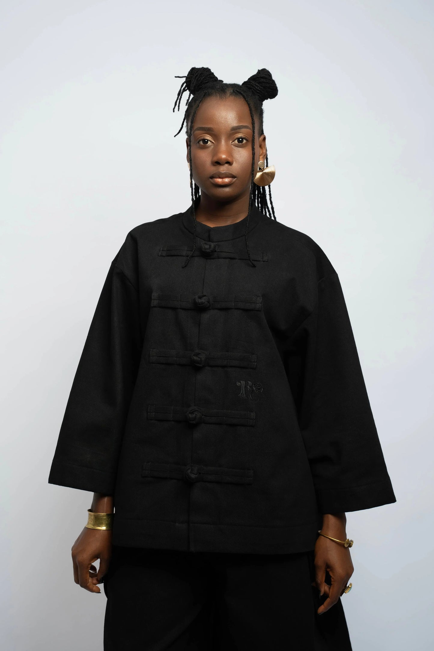 Jacke China Denim Schwarz/Schwarz