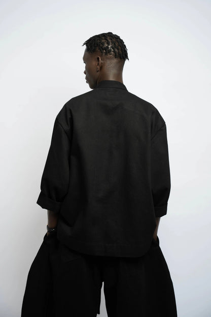 Jacke China Denim Schwarz/Schwarz