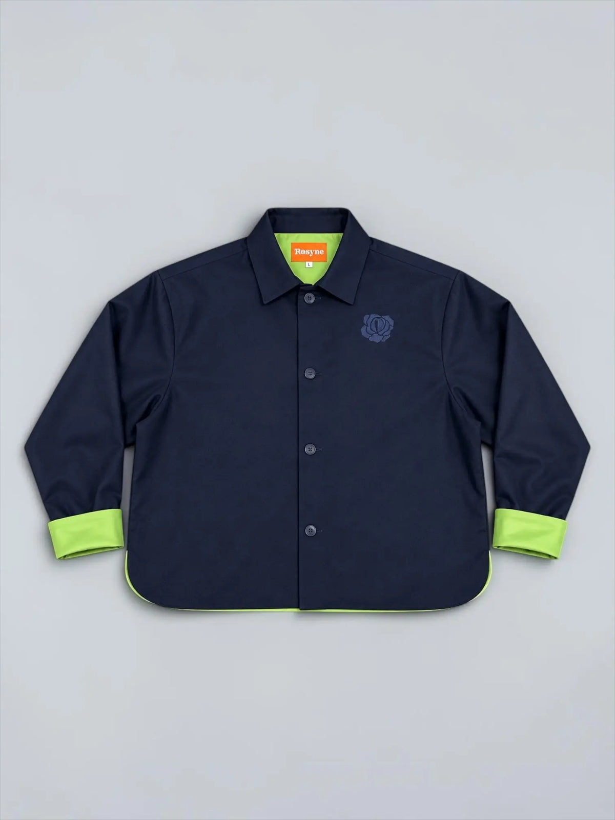 Jacket Structure Navy Blue rosyneclub