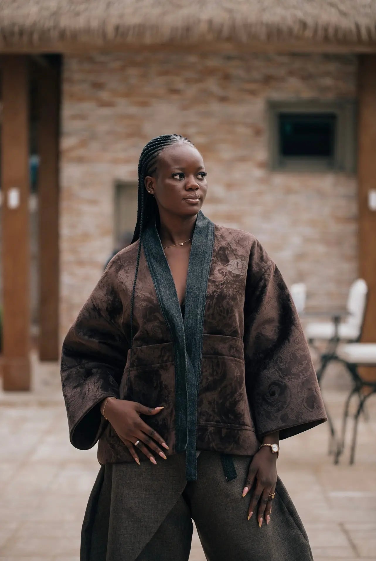 Kimono Pesley Brown Dark rosyneclub