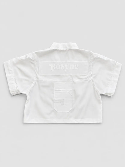 Maillot US Football Crop Rosyne 5 White/White