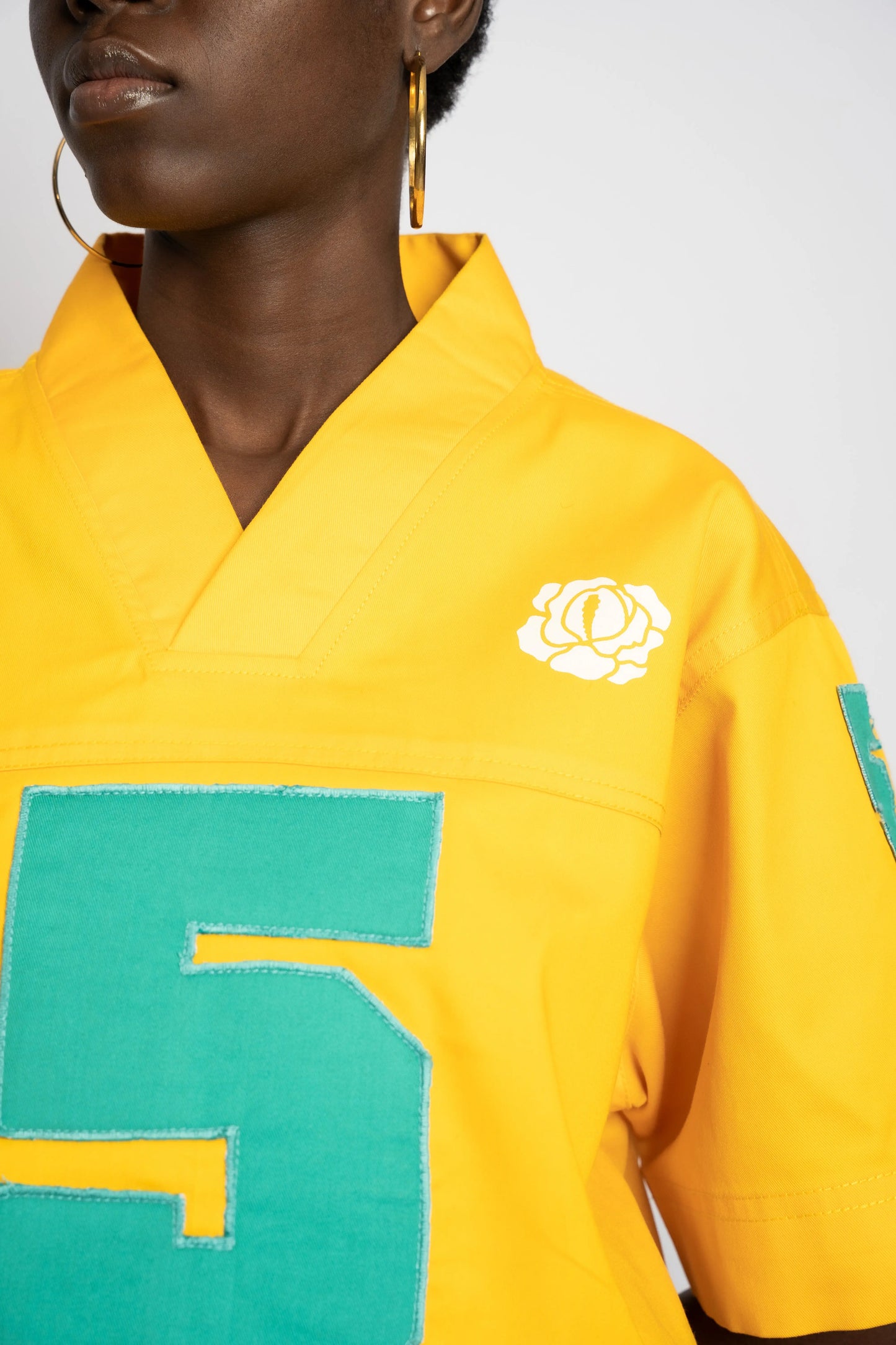 Maillot US Football Crop Rosyne 5 Yellow rosyneclub