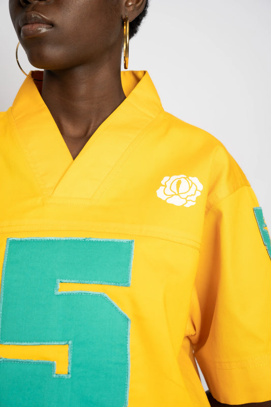 Maillot US Football Crop Rosyne 5 Yellow rosyneclub