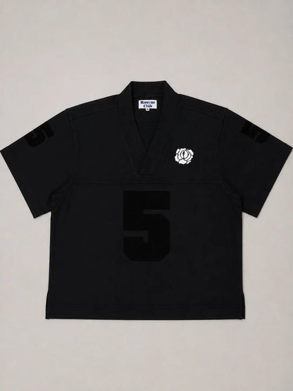 Rosyne 5 Denim Black Black American Football Jersey