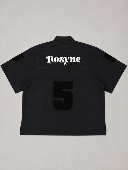 Rosyne 5 Denim Black Black American Football Jersey