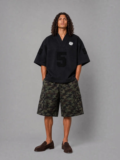 Rosyne 5 Denim Black Black American Football Jersey