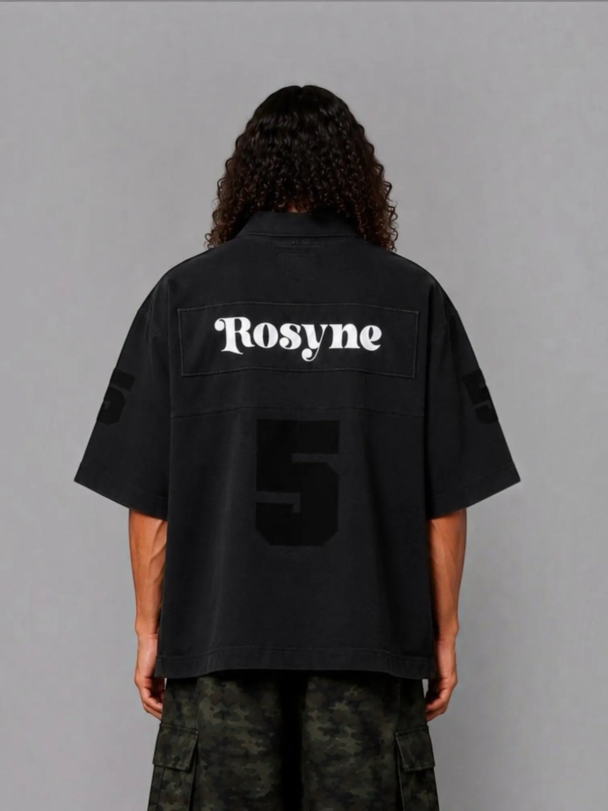 Maillot US Football Rosyne 5 Denim Black Black rosyneclub
