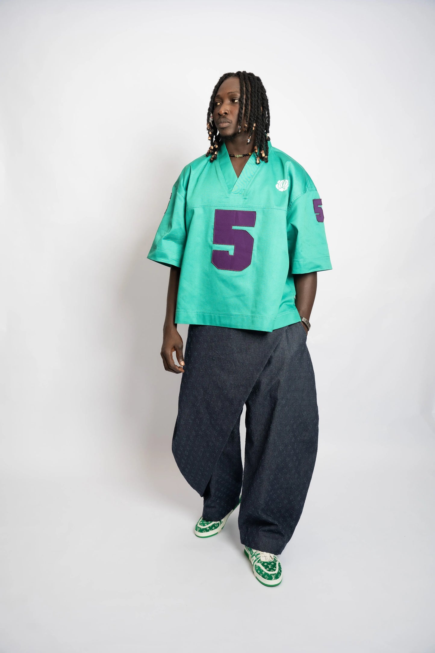Maillot US Football Rosyne 5 Green rosyneclub
