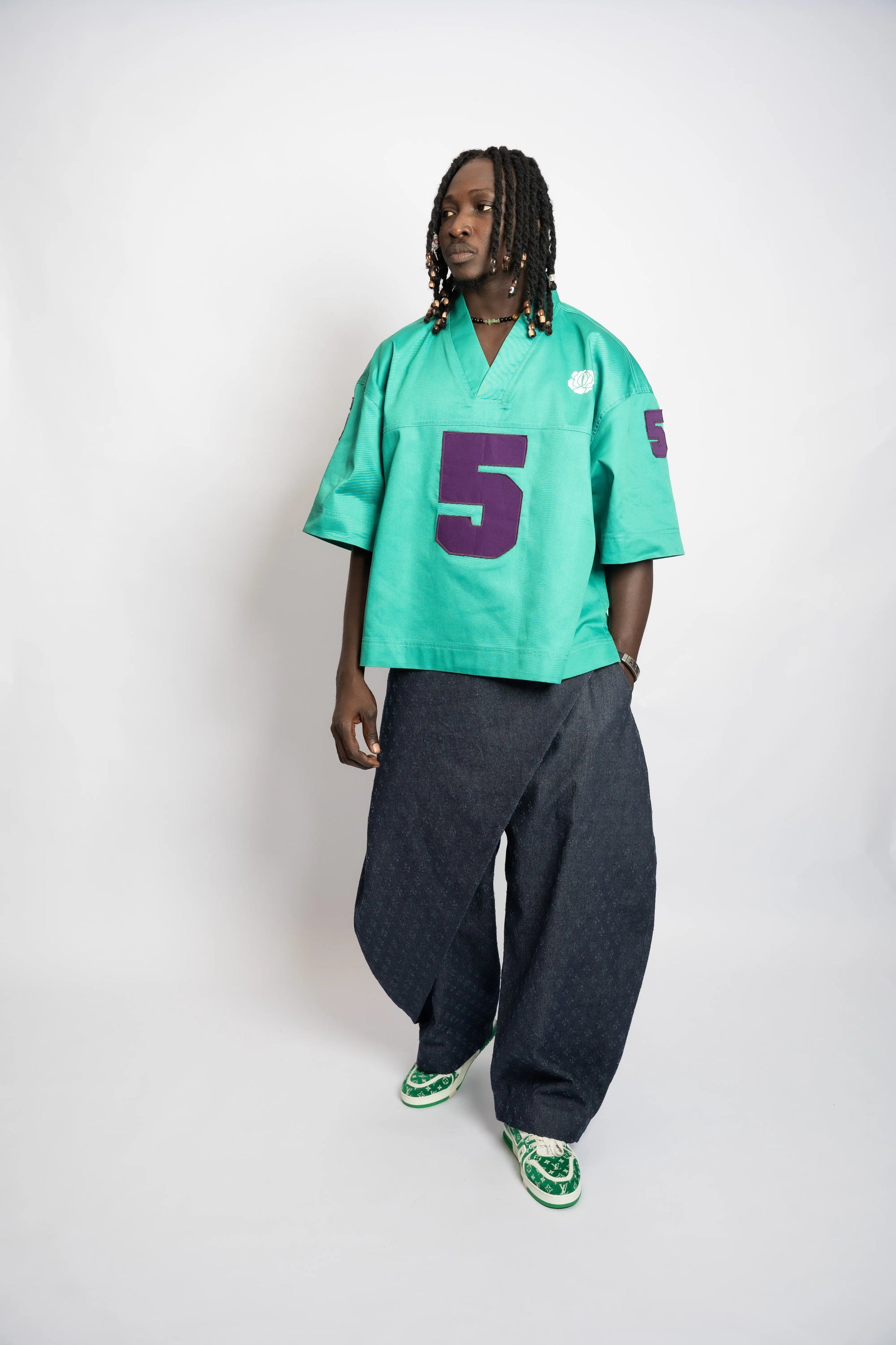 Maillot US Football Rosyne 5 Green rosyneclub