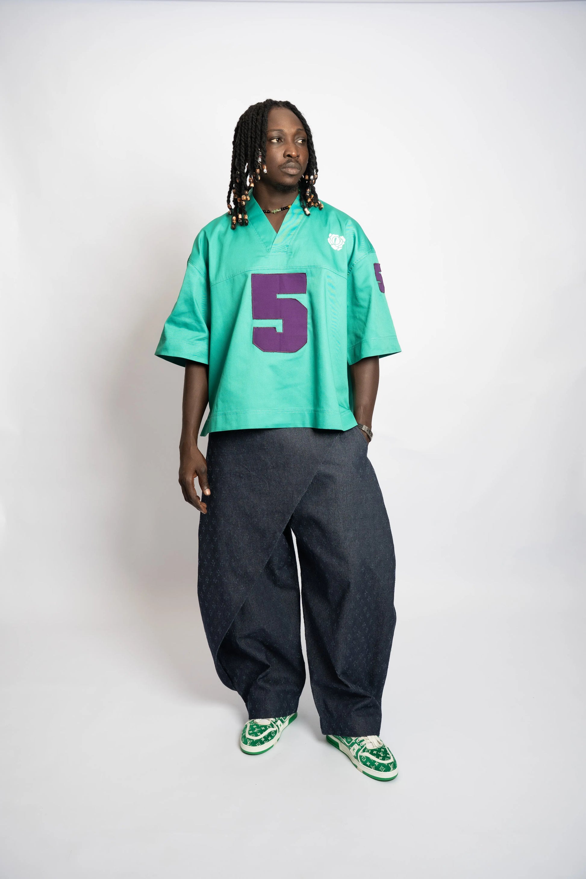 Maillot US Football Rosyne 5 Green rosyneclub