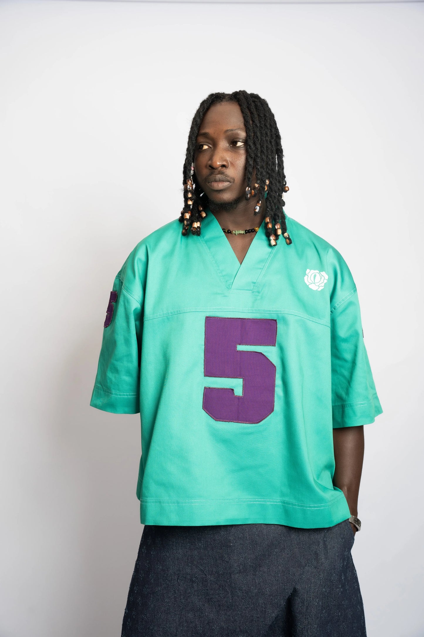 Maillot US Football Rosyne 5 Green rosyneclub