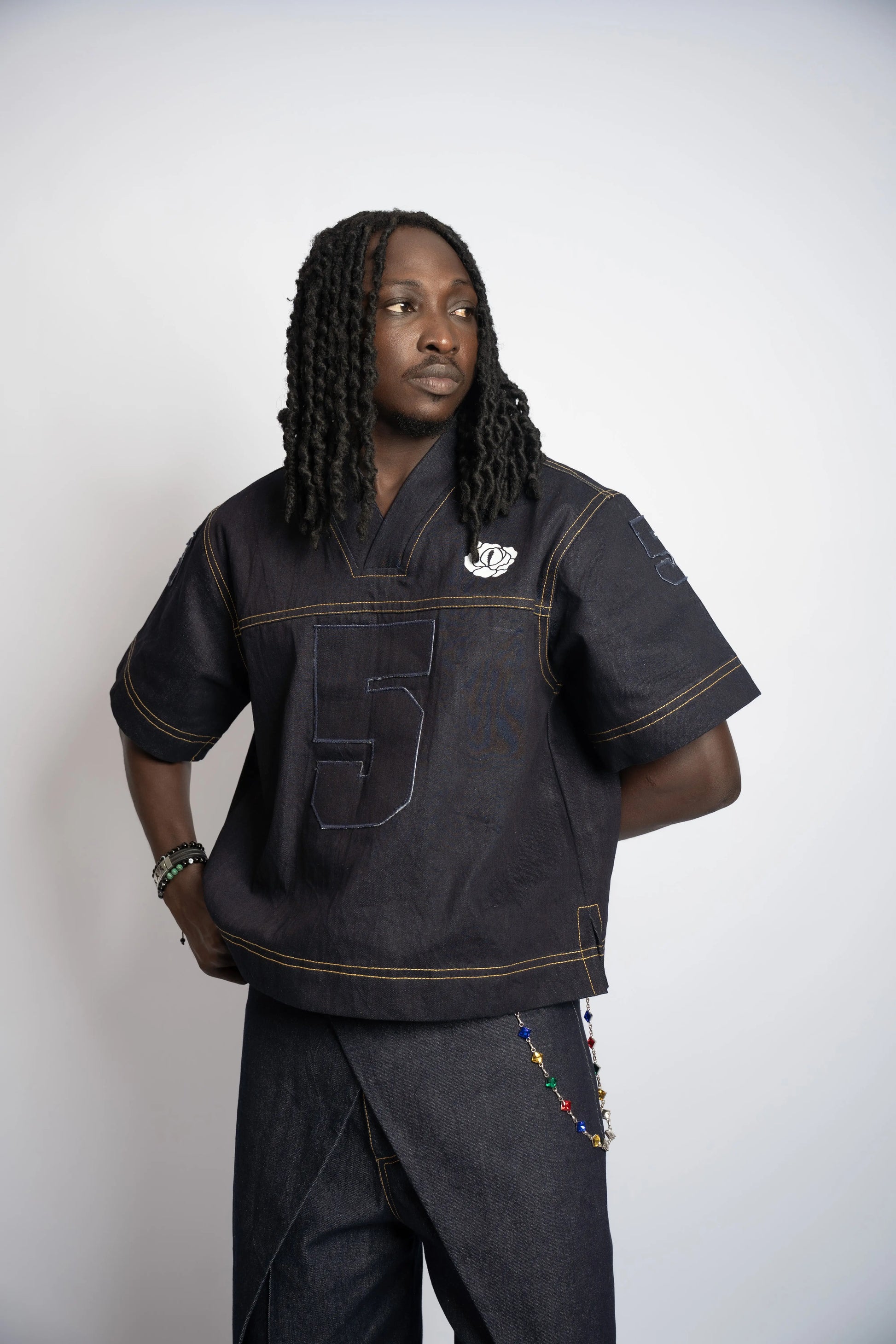 Maillot US Football Rosyne Denim Blue rosyneclub