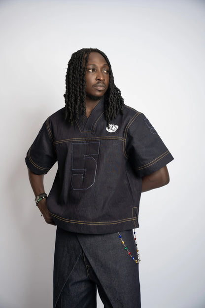 Maillot US Football Rosyne Denim Blue rosyneclub