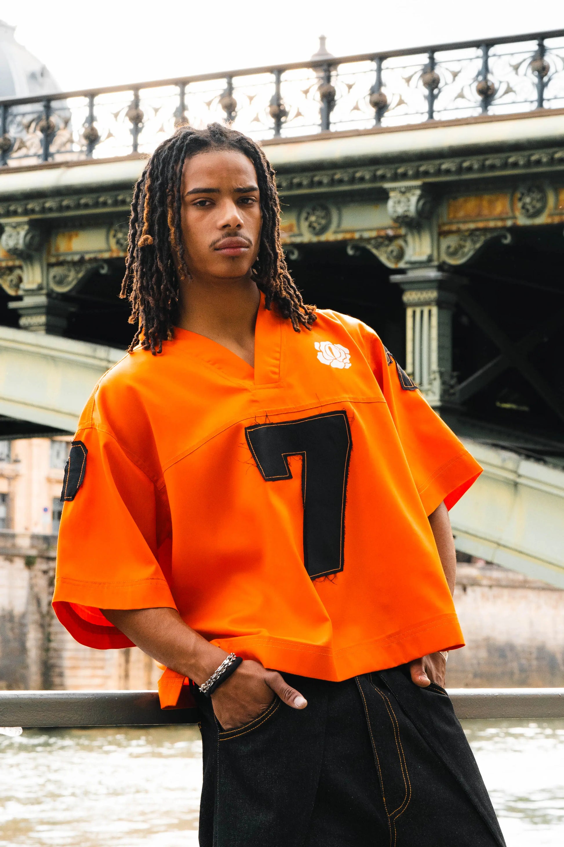 Maillot US Football Rosyne Orange & Black rosyneclub