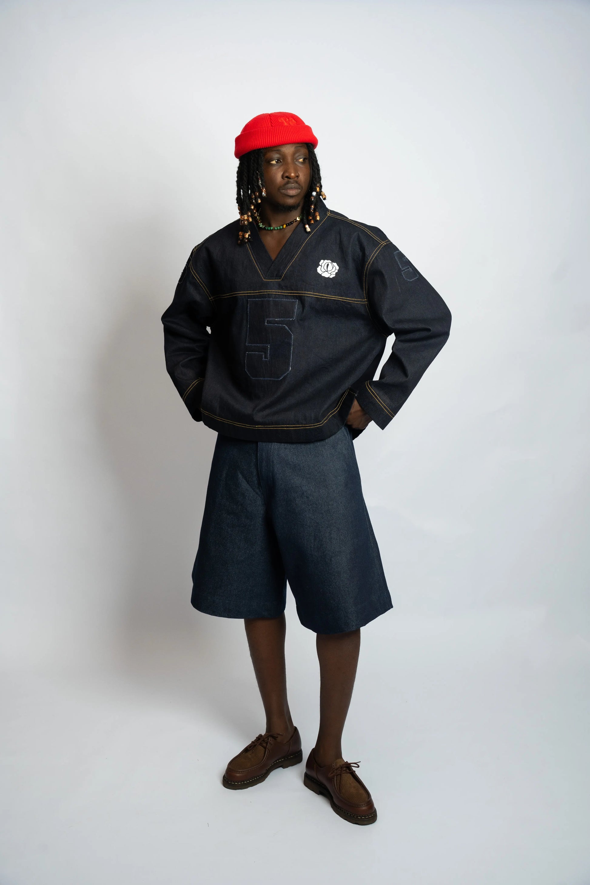 Maillot US Hockey 5 Denim Blue rosyneclub