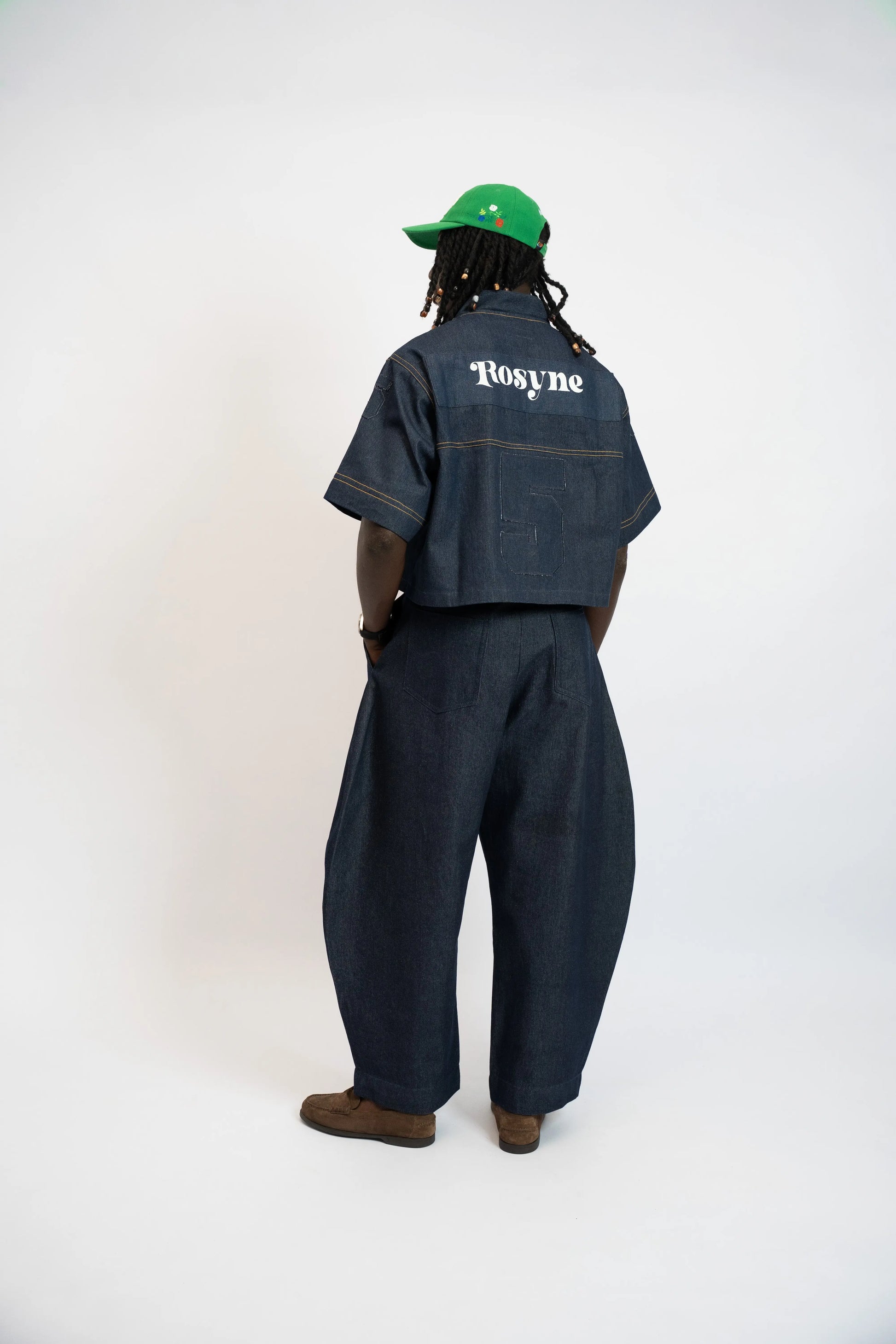 Pant Balloon Canvas Denim Blue rosyneclub