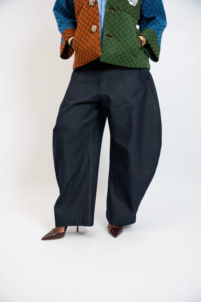 Pant Balloon Canvas Denim Blue rosyneclub