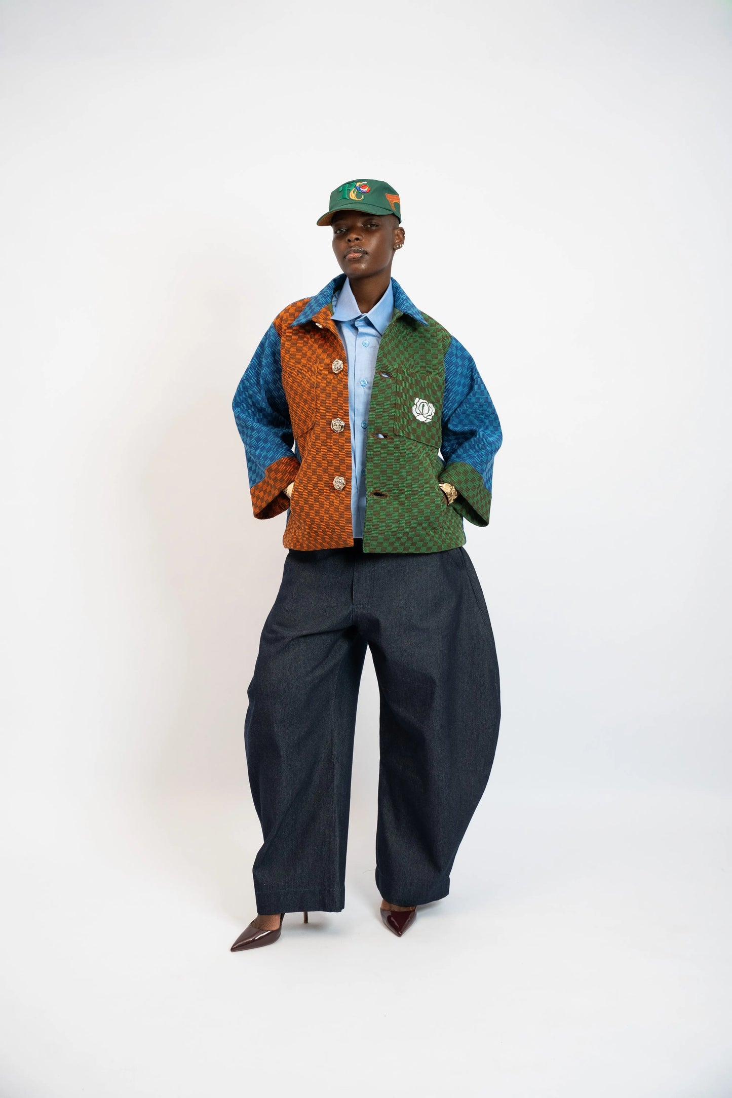 Pant Balloon Canvas Denim Blue rosyneclub