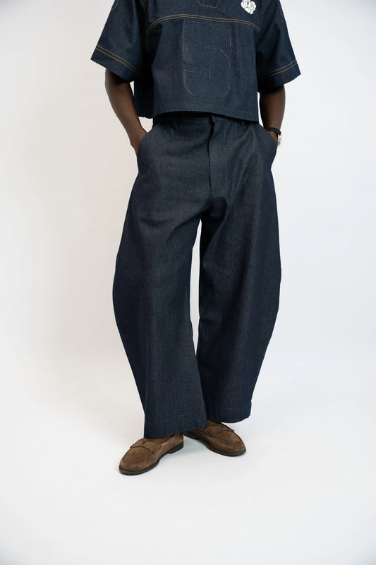 Pant Balloon Canvas Denim Blue rosyneclub