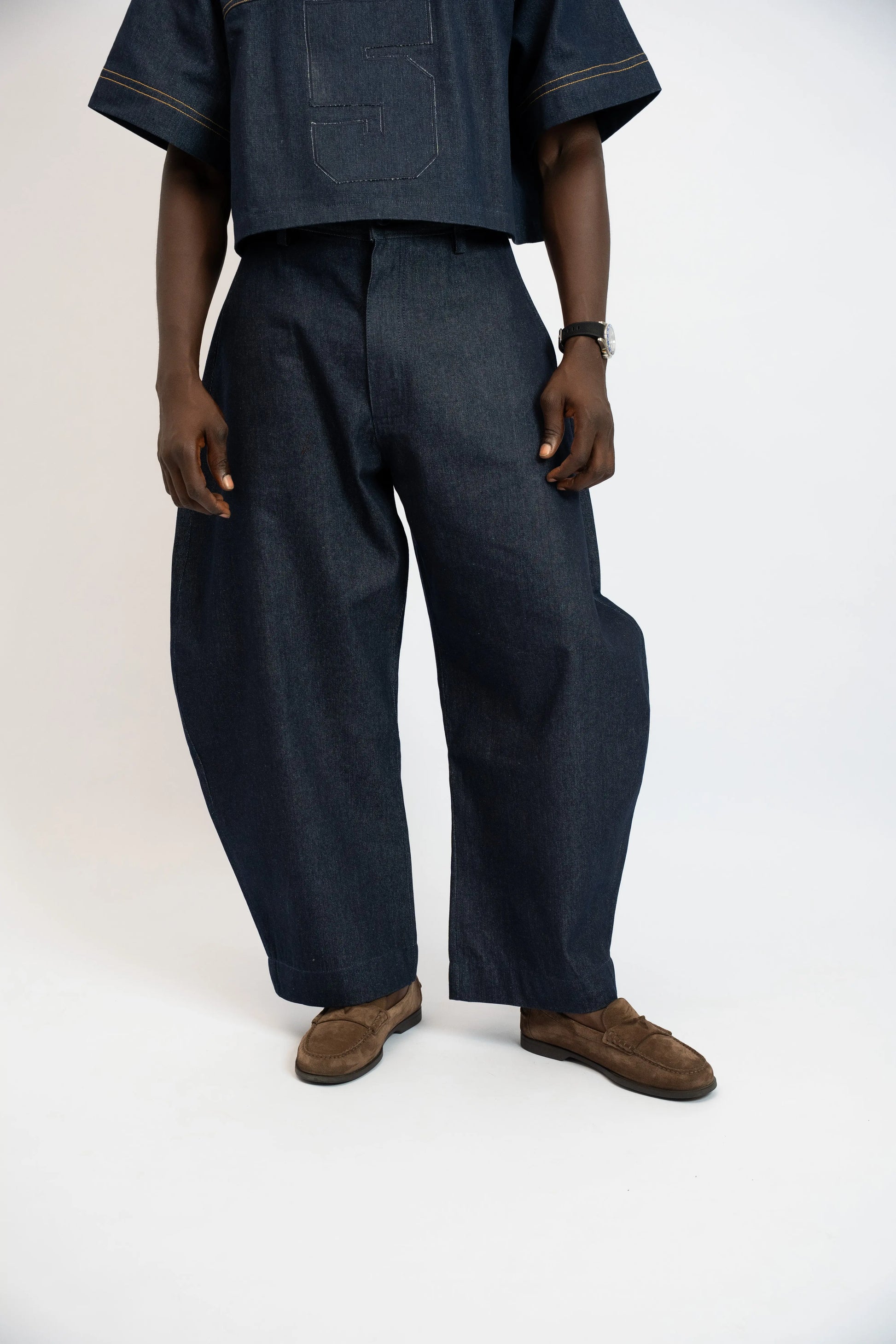 Pant Balloon Canvas Denim Blue rosyneclub