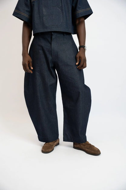 Pant Balloon Canvas Denim Blue rosyneclub