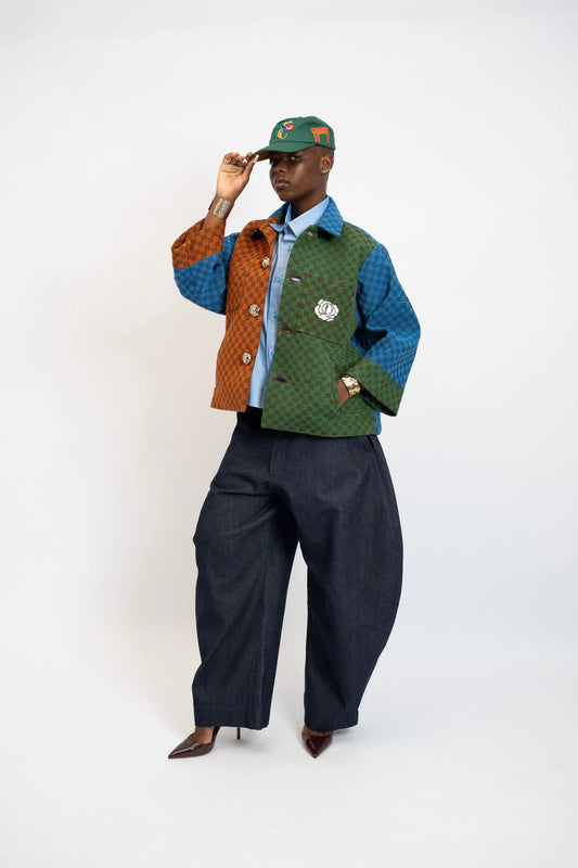 Hose Balloon Canvas Denim Blau