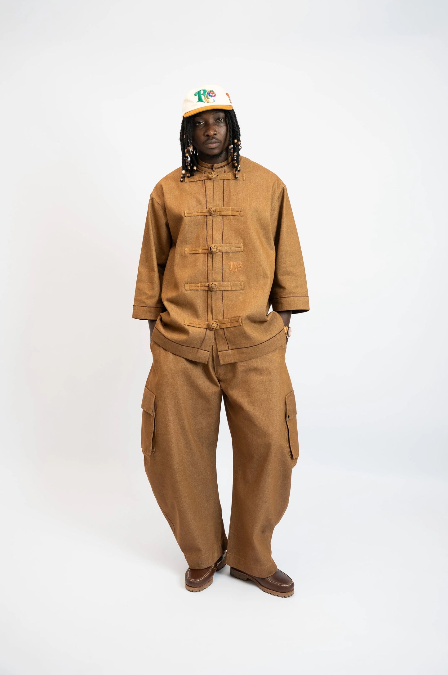 Pant Balloon Cargo Denim Brown