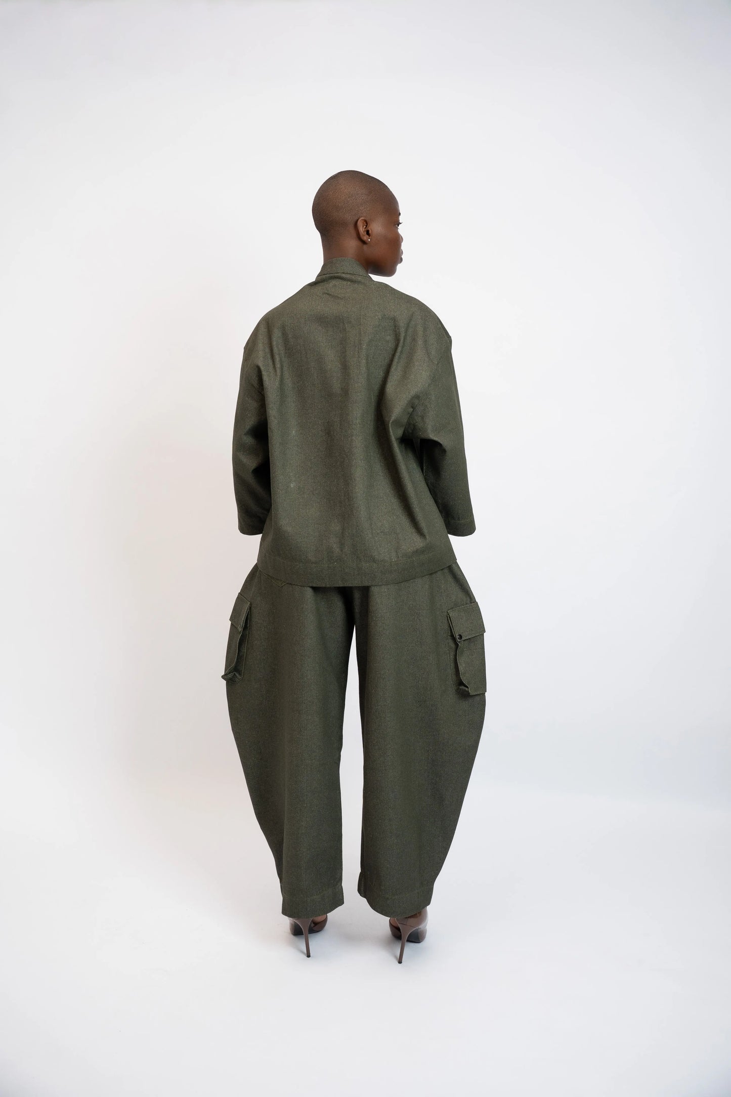 Pant Balloon Cargo  Kaki Green rosyneclub