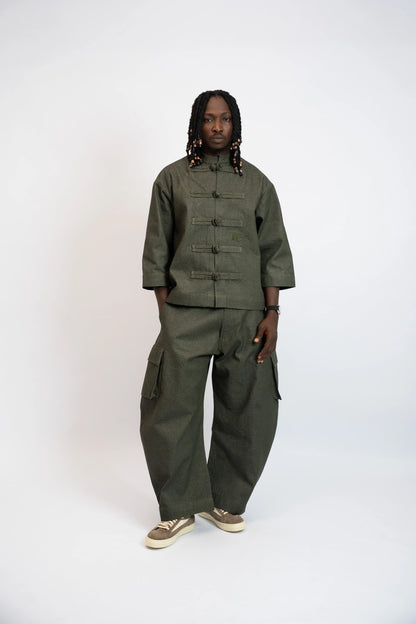 Pant Balloon Cargo  Kaki Green rosyneclub