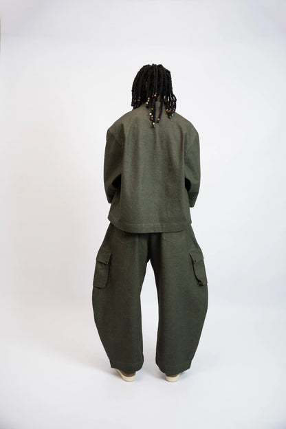 Pant Balloon Cargo  Kaki Green rosyneclub
