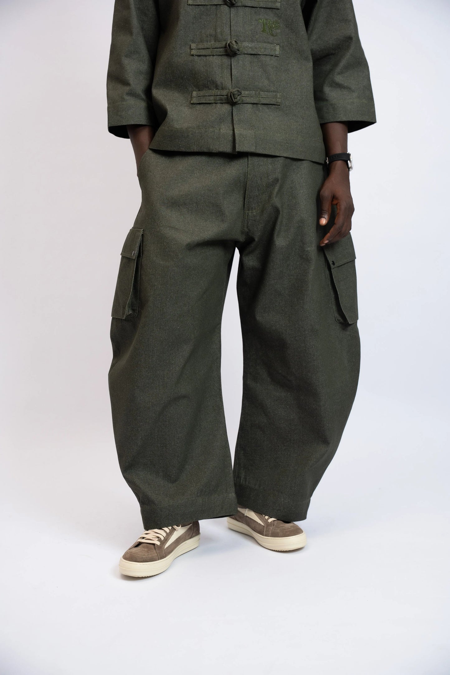 Pant Balloon Cargo  Kaki Green rosyneclub