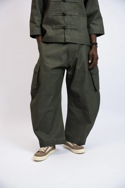 Pant Balloon Cargo  Kaki Green rosyneclub