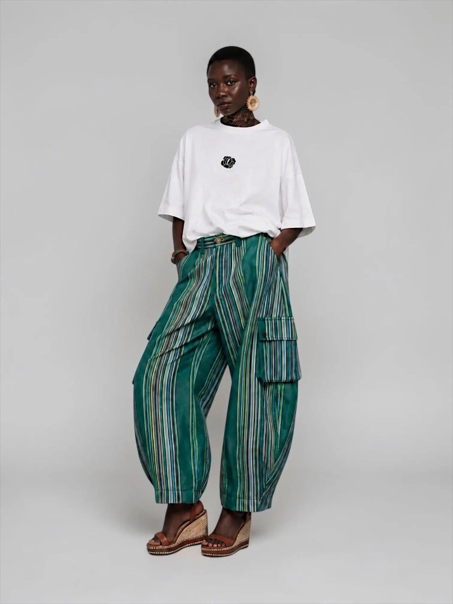 Pant Balloon Kanvô Afefe Line Green