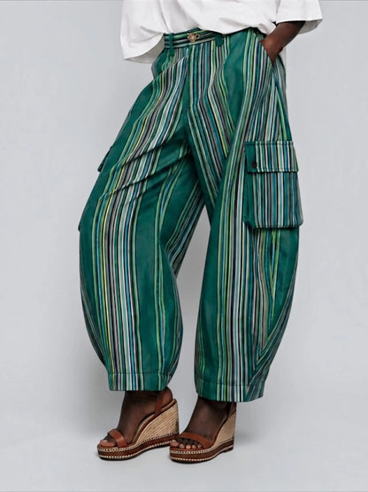 Pant Balloon Kanvô Afefe Line Green