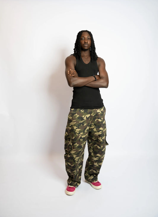 Pant Cargo Camo Army rosyneclub