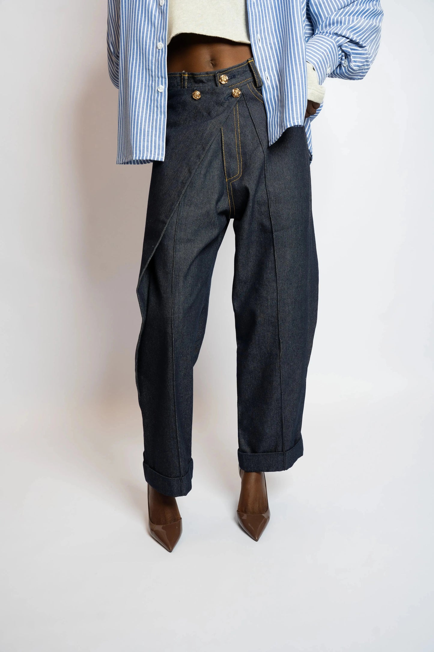 Pant Rosyne Cross Denim Blue rosyneclub