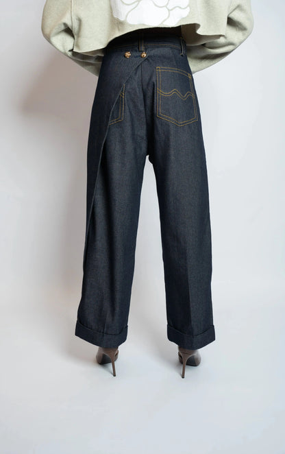 Pant Rosyne Cross Denim Blue rosyneclub