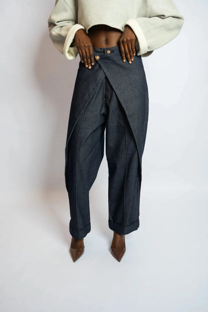 Pant Rosyne Cross Denim Blue rosyneclub
