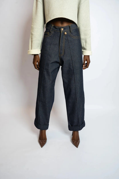 Pant Rosyne Cross Denim Blue rosyneclub