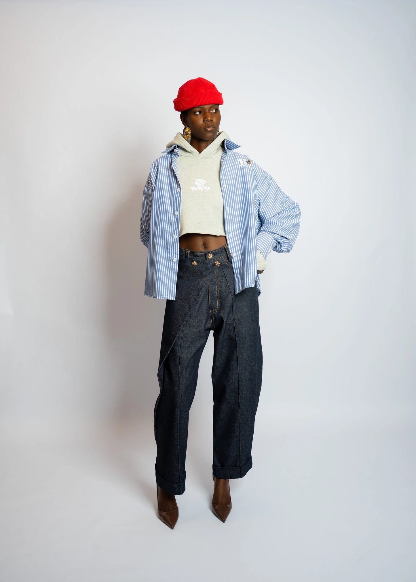 Pant Rosyne Cross Denim Blue rosyneclub