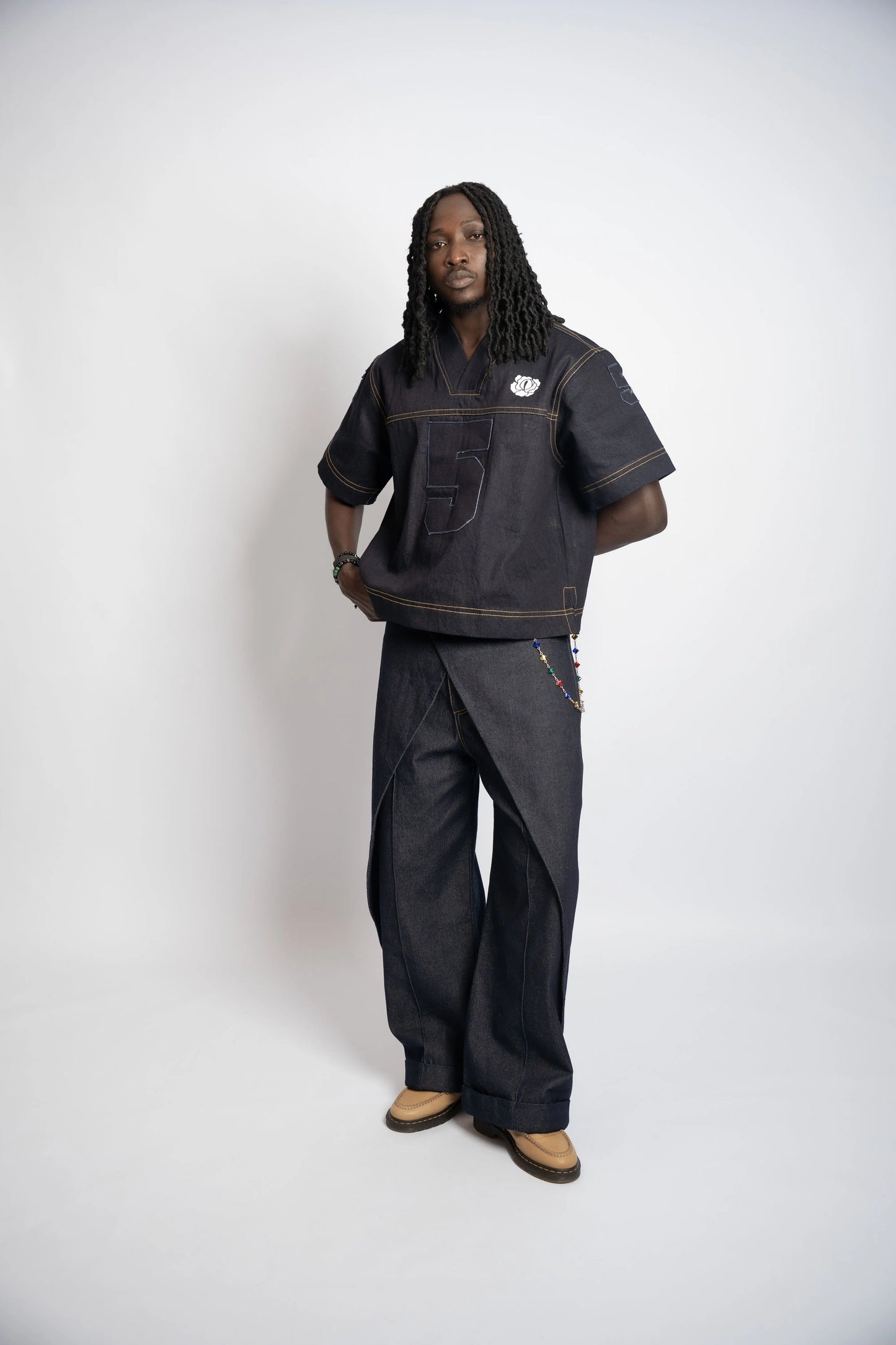 Pant Rosyne Cross Denim Blue rosyneclub