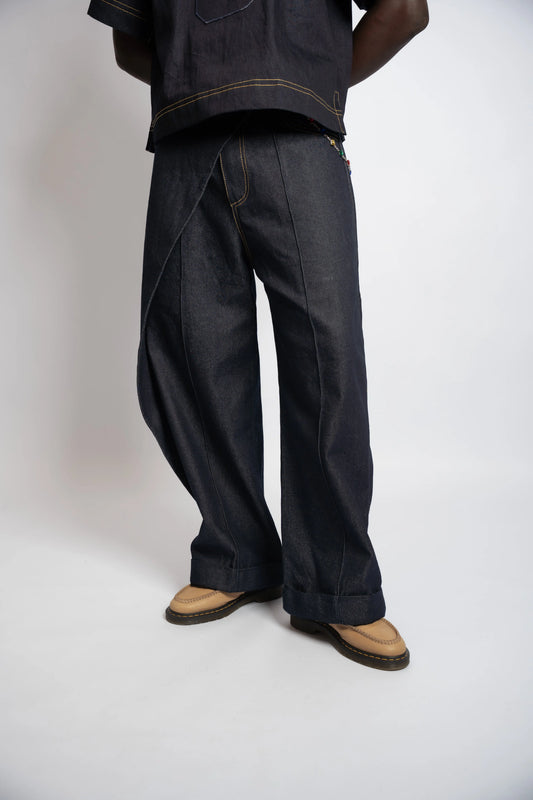 Pant Rosyne Cross Denim Blue rosyneclub
