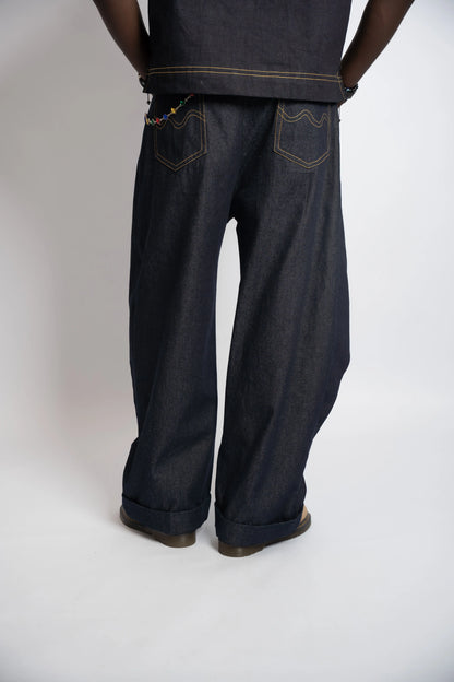 Pant Rosyne Cross Denim Blue rosyneclub