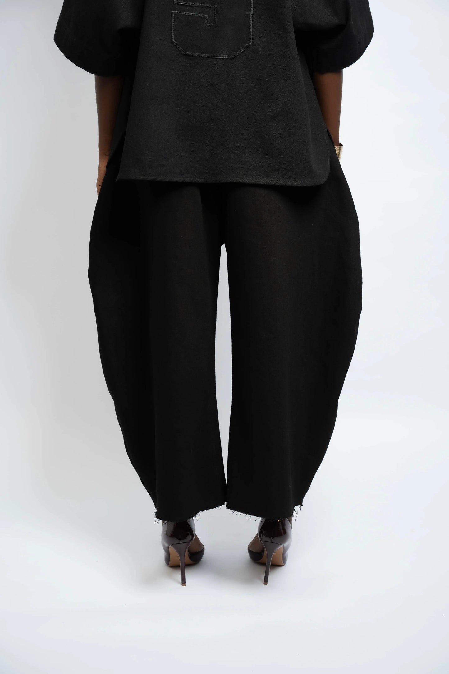 Ballonhose 7/8 Denim Schwarz/Schwarz