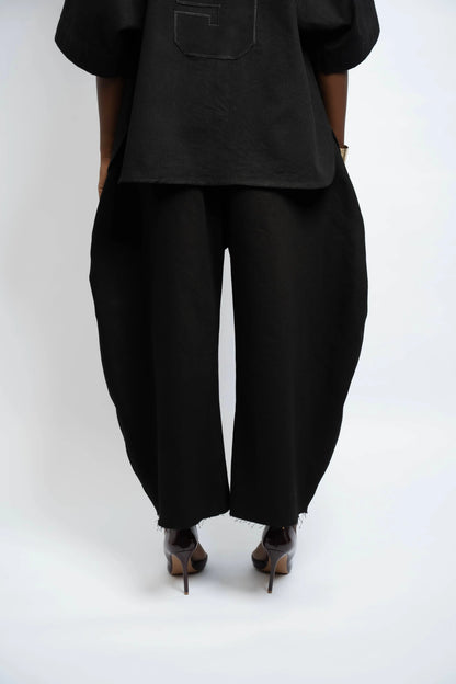 Ballonhose 7/8 Denim Schwarz/Schwarz