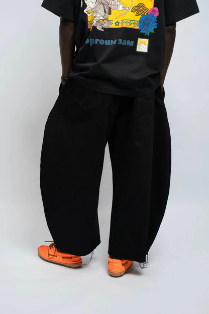 Ballonhose 7/8 Denim Schwarz/Schwarz