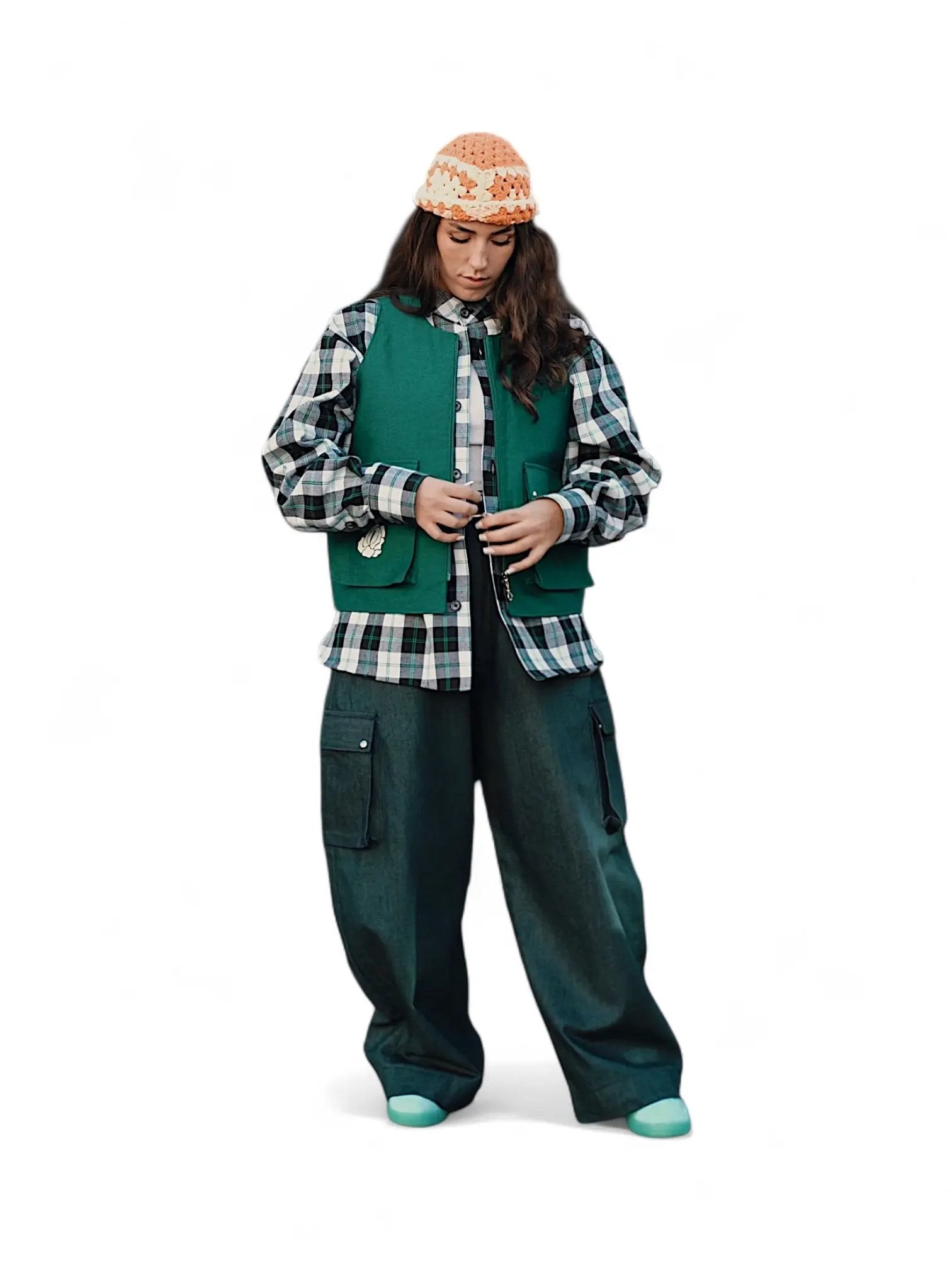 Pantalon Rosyne Balloon Cargo Green rosyneclub